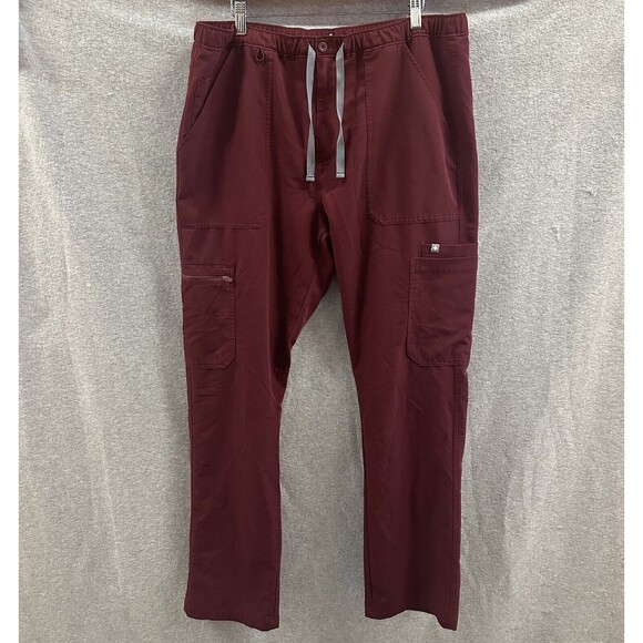 Figs Scrub Pants Mens Extra Large Tall Cairo Burgundy Red Nurse Uniform TM3001T - Picture 5 of 16